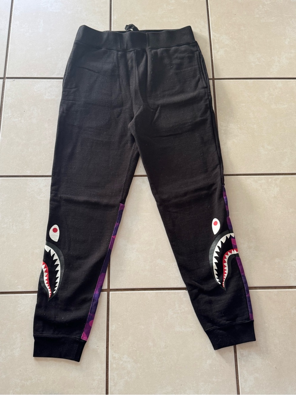 Kids Black Shark Graphic Jogger Sweatpants